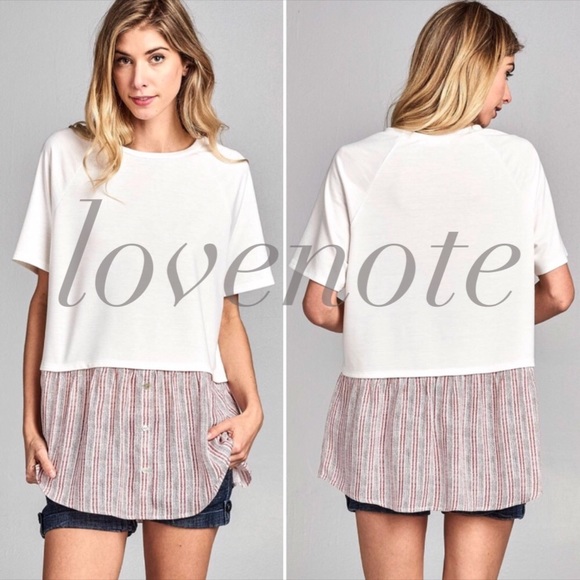 1 M ❤️ Relaxed Short Sleeve Blouse Ruffle Hem Top - Picture 2 of 3